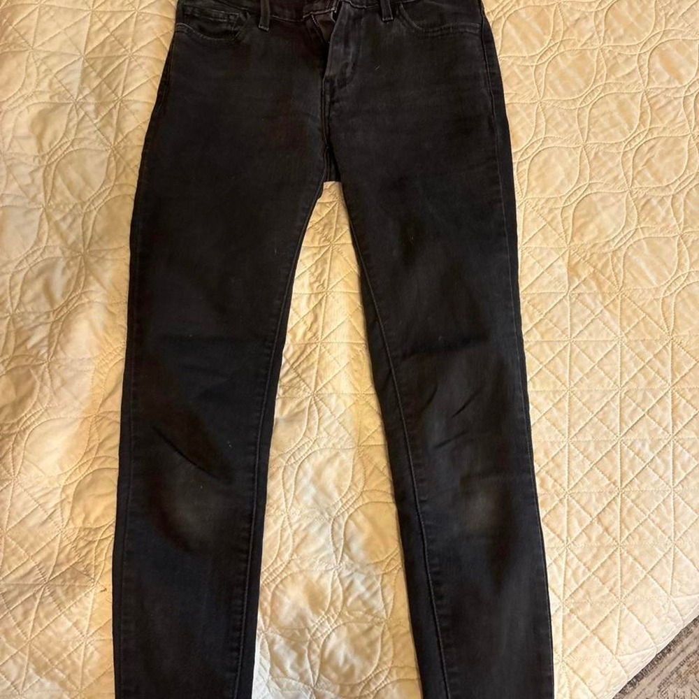 Levis 710 Super Skinny Jeans Black Denim 26 Women Slim Fit Stretch